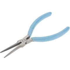 Xcelite - 5-1/2" Jaw Length x 15/32" Jaw Width, Long Needle Nose Comfort Grip Pliers - Smooth Jaw, Bi-Material Cushion Handle - Benchmark Tooling