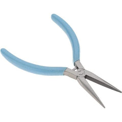 Xcelite - 5-1/2" Jaw Length x 17/32" Jaw Width, Long Nose Comfort Grip Pliers - Serrated Jaw, Bi-Material Cushion Handle - Benchmark Tooling