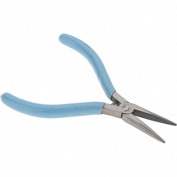 Xcelite - 5" Jaw Length x 7/16" Jaw Width, Long Nose Comfort Grip Pliers - Smooth Jaw, Bi-Material Cushion Handle - Benchmark Tooling