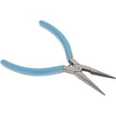 Xcelite - 1-11/16" Jaw Length x 17/32" Jaw Width, Long Nose Comfort Grip Pliers - Serrated Jaw, Bi-Material Cushion Handle - Benchmark Tooling