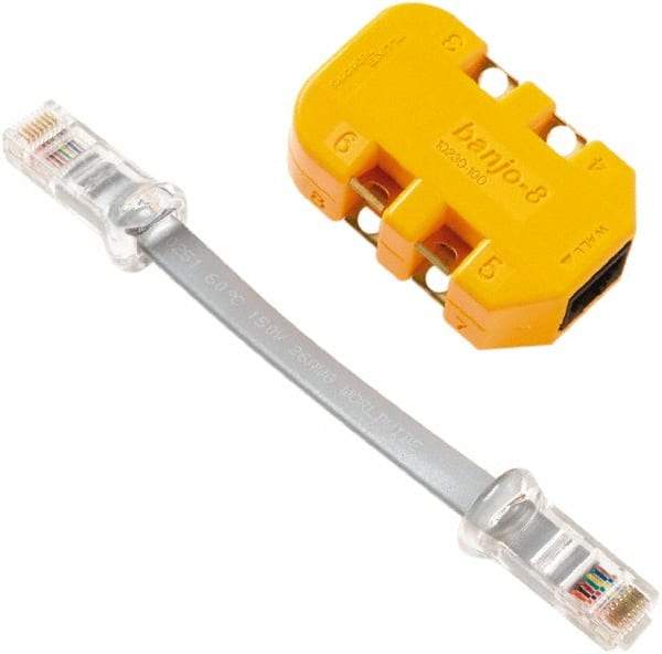 Fluke Networks - Yellow Electrical Test Equipment Modular Adapter - Use with Telephone Test Sets - Benchmark Tooling