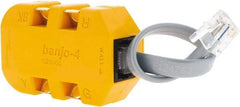 Fluke Networks - Yellow Electrical Test Equipment Modular Adapter - Use with Telephone Test Sets - Benchmark Tooling