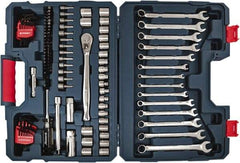 Crescent - 128 Piece 3/8" Drive Mechanic's Tool Set - Comes in Blow Molded Case - Benchmark Tooling