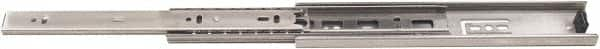 Sugatsune - 18" Slide Length, 18" Travel Length, 304 Stainless Steel Ball Bearing Slide - 100 Lb Capacity at Full Extension, Stainless Finish - Benchmark Tooling