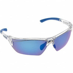 MCR Safety - Blue Mirror Lenses, Framed Dual Lens Safety Glasses - Benchmark Tooling