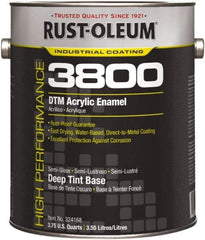 Rust-Oleum - 1 Gal Deep Tint Base Semi Gloss Finish Acrylic Enamel Paint - 150 to 270 Sq Ft per Gal, Interior/Exterior, Direct to Metal - Benchmark Tooling