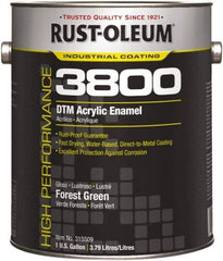 Rust-Oleum - 1 Gal Forest Green Gloss Finish Acrylic Enamel Paint - 150 to 270 Sq Ft per Gal, Interior/Exterior, Direct to Metal - Benchmark Tooling