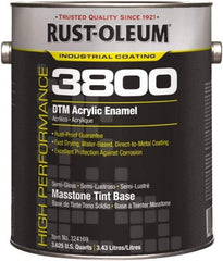 Rust-Oleum - 1 Gal Masstone Tint Base Semi Gloss Finish Acrylic Enamel Paint - 150 to 270 Sq Ft per Gal, Interior/Exterior, Direct to Metal - Benchmark Tooling