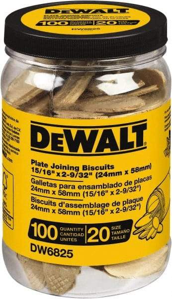 DeWALT - Size 20 Biscuits - 100 Pieces, Tube - Benchmark Tooling