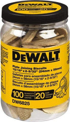 DeWALT - Size 20 Biscuits - 100 Pieces, Tube - Benchmark Tooling