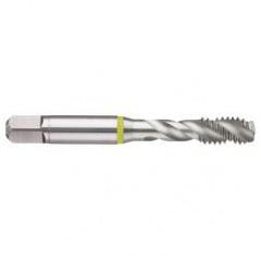 M20x2.5 6H 4-Flute Cobalt Yellow Ring Semi-Bottoming 40 degree Spiral Flute Tap-Bright - Benchmark Tooling