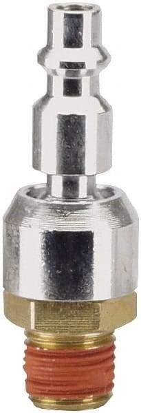 Stanley Bostitch - 1/4 Male NPT Pneumatic Hose Swivel Fitting - 1/4" ID, Steel Zinc Plated, Industrial Interchange, 1/4" Body Diam - Benchmark Tooling