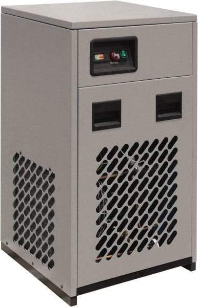 Alpha-Pure - 7-1/2 hp, 1/2" Pipe, 25 CFM Refrigerated Compressed Air Dryer - FNPT End Connections, 230 Max psi, 3.74 Amp, 0.44 kw, 115 Volt, 18" Long x 19" Wide x 30" High, Closed Auto Drain - Benchmark Tooling
