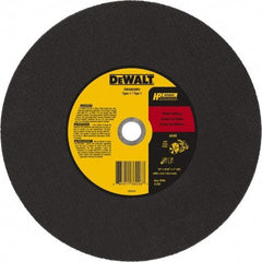 DeWALT - 16" 24 Grit Aluminum Oxide Cutoff Wheel - 5/32" Thick, 1" Arbor, 4,700 Max RPM, Use with Chop Saws - Benchmark Tooling