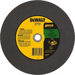 DeWALT - 16" 24 Grit Aluminum Oxide Cutoff Wheel - 5/32" Thick, 20mm Arbor, 4,700 Max RPM, Use with Chop Saws - Benchmark Tooling