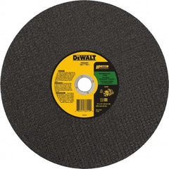 DeWALT - 14" 24 Grit Silicon Carbide Cutoff Wheel - 1/8" Thick, 20mm Arbor, 5,500 Max RPM, Use with Chop Saws - Benchmark Tooling