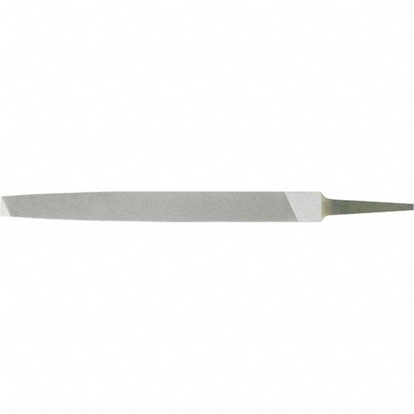 Stanley - 6" Long, Bastard Cut, Flat American-Pattern File - Single Cut, 1/4" Overall Thickness - Benchmark Tooling