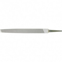 Stanley - 6" Long, Bastard Cut, Flat American-Pattern File - Single Cut, 1/4" Overall Thickness - Benchmark Tooling