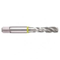 1/2-20 2B 3-Flute Cobalt Yellow Ring Semi-Bottoming 40 degree Spiral Flute Tap-Bright - Benchmark Tooling