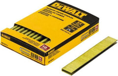 DeWALT - 5/8" Long x 1/4" Wide, 18 Gauge Crowned Construction Staple - Steel, Copper Finish, Chisel Point - Benchmark Tooling