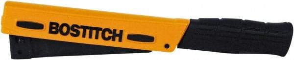 Stanley Bostitch - Manual Hammer Tacker - 1/4, 5/16, 3/8" Staples, 84 Lb Capacity, Yellow, Aluminum Die Cast - Benchmark Tooling