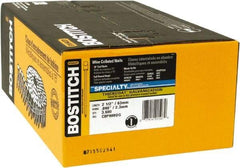 Stanley Bostitch - 13 Gauge 2-1/2" Long Siding Nails for Power Nailers - Steel, Galvanized Finish, Smooth Shank, Coil Wire Collation, Round Head, Blunt Diamond Point - Benchmark Tooling