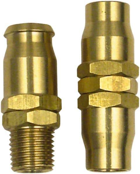 Stanley Bostitch - 1/4 Male NPT Universal Pneumatic Hose Air Hose Fitting - Steel, 1/4" Body Diam, 1/4" Hose ID - Benchmark Tooling