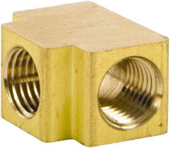Stanley Bostitch - 1/4 Female Thread, Brass Industrial Pipe Female Tee - FPT x FPT x FPT - Benchmark Tooling