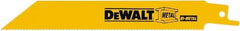 DeWALT - 12" Long x 3/4" Thick, Bi-Metal Reciprocating Saw Blade - Straight Profile, 10 to 14 TPI, Toothed Edge, Tang Shank - Benchmark Tooling