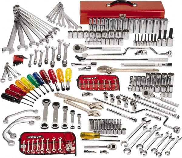 Proto - 194 Piece 1/4, 3/8 & 1/2" Drive Master Tool Set - Comes in Top Chest - Benchmark Tooling