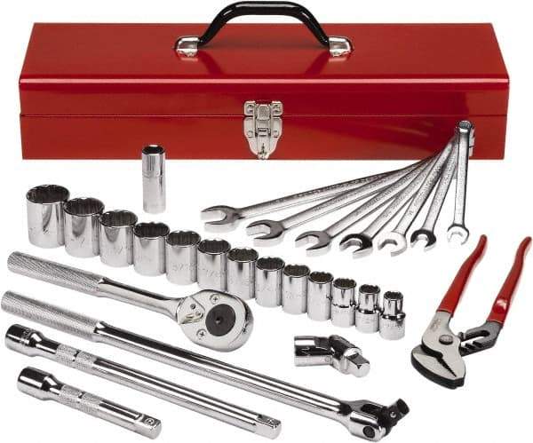 Proto - 27 Piece 3/4 & 1" Drive Master Tool Set - Comes in Tool Box - Benchmark Tooling