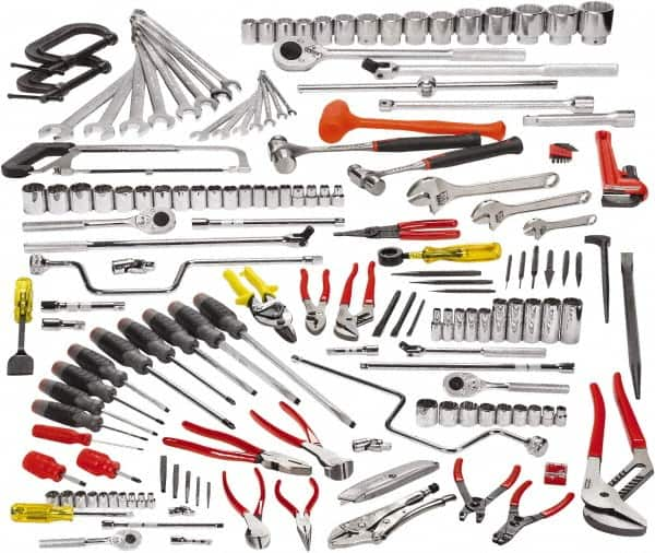 Proto - 164 Piece 1/4, 3/8, 1/2 & 3/4" Drive Master Tool Set - Comes in Roller Cabinet - Benchmark Tooling