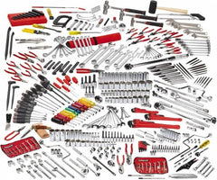 Proto - 411 Piece 1/4, 3/8 & 1/2" Drive Master Tool Set - Comes in Roller Cabinet with Top Chest - Benchmark Tooling