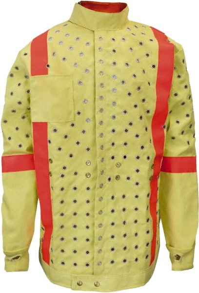 National Safety Apparel - Size 4XL Yellow Cut Resistant & High Visibility Jacket - Exact Industrial Supply