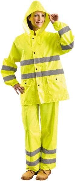 OccuNomix - Size 5XL, High Visibility Yellow, Rain Jacket - 2 Pockets - Benchmark Tooling