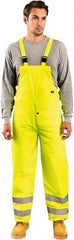 OccuNomix - Size M, High Visibility Yellow, Rain Bib Overall - 43" Chest, 1 Pocket, Open Ankle - Benchmark Tooling