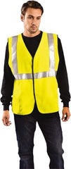 OccuNomix - Size 5XL Flame Resistant/Retardant Yellow Solid General Purpose Vest - 60 to 62" Chest, ANSI 107-2015, NFPA 2112, ASTM F1506, ATPV=8.6 cal/Sq cm, NFPA 70E/HRC=2, Hook & Loop Closure, 1 Pocket, Modacrylic/Aramid Blend - Benchmark Tooling