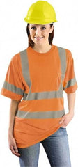 OccuNomix - Size XL, Hi-Viz Orange, High Visibility, Short Sleeve T-Pocket, - 1 Pocket, Polyester - Benchmark Tooling