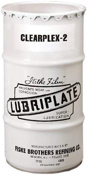 Lubriplate - 120 Lb Drum Aluminum Medium Speeds Grease - Translucent, Food Grade, 400°F Max Temp, NLGIG 2, - Benchmark Tooling