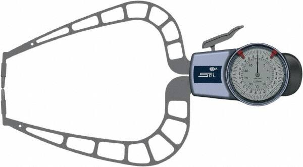 SPI - Outside Dial Caliper Gages Minimum Measurement (mm): 0.00 Maximum Measurement (mm): 50.00 - Benchmark Tooling