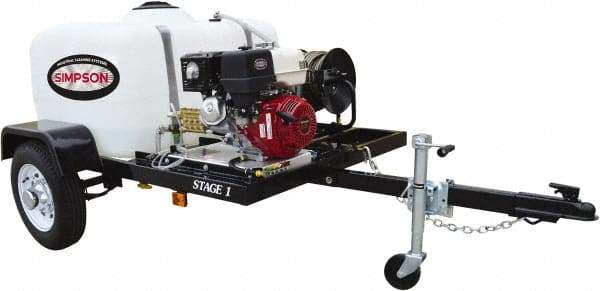 Simpson - Gas, 11.7 hp, 4,200 psi, 4 GPM, Cold Water Pressure Washer - CAT Triplex, 100' x 3/8" Hose - Benchmark Tooling