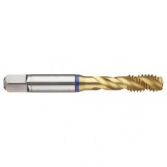 6-40 2B 3-Flute PM Cobalt Blue Ring Semi-Bottoming 40 degree Spiral Flute Tap-TiN - Benchmark Tooling