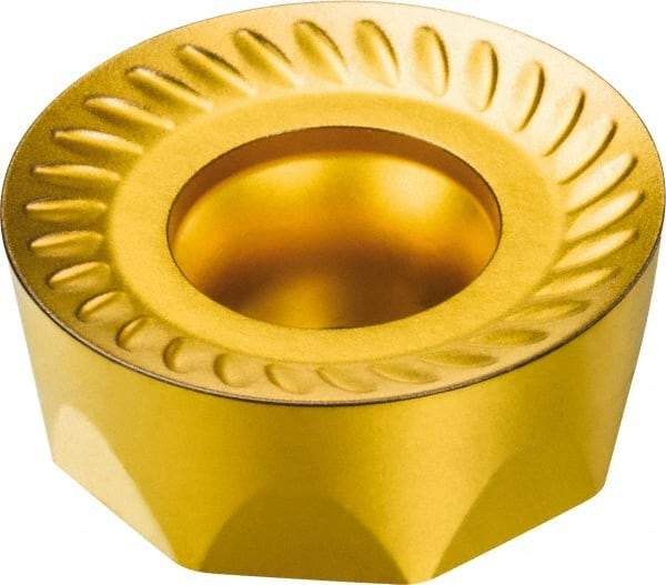 Sandvik Coromant - RCKT190600 MM Grade 2040 Carbide Milling Insert - TiCN/Al2O3/TiN Finish, 1/4" Thick, 3/4" Inscribed Circle, 3/8" Corner Radius - Benchmark Tooling