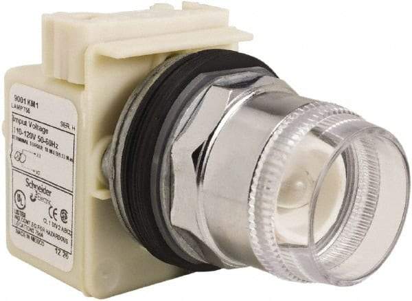 Schneider Electric - 30mm Mount Hole, Extended Straight, Pushbutton Switch Only - Round, Momentary (MO), Weatherproof, Dust and Oil Resistant - Benchmark Tooling