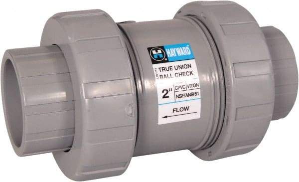 Hayward - 3" Pipe, CPVC True Union Design Ball Valve - Inline - One Way Flow, Threaded Ends, 150 WOG - Benchmark Tooling