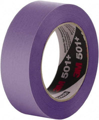 3M - 96mm Wide x 55 m Long Purple Crepe Paper Masking Tape - Series 501+, 33 In/Lb Tensile Strength - Benchmark Tooling