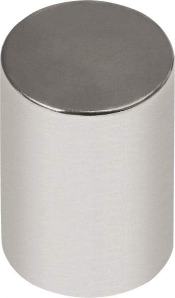 Mag-Mate - 1/4" Diam x 1/2" High Neodymium Rare Earth Magnet - 3.87 Lb Max Capacity, 180°F Max, Nickel Plated - Benchmark Tooling