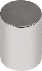 Mag-Mate - 1/4" Diam x 1/2" High Neodymium Rare Earth Magnet - 3.87 Lb Max Capacity, 180°F Max, Nickel Plated - Benchmark Tooling