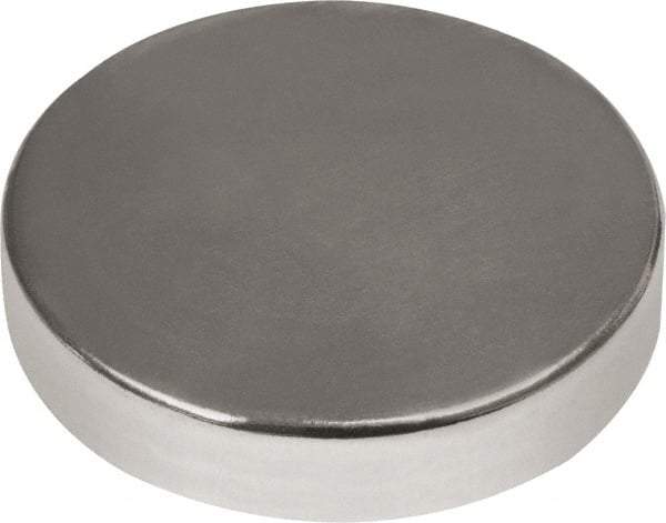 Mag-Mate - 3/4" Diam x 1/8" High Neodymium Rare Earth Magnet - 18 Lb Max Capacity, 180°F Max, Nickel Plated - Benchmark Tooling