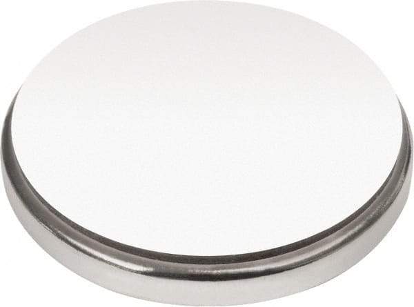 Mag-Mate - 1" Diam x 1/8" High Neodymium Rare Earth Magnet - 37.3 Lb Max Capacity, 180°F Max, Nickel Plated - Benchmark Tooling